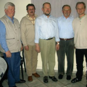Von links: Dieter Langhorst; Friederich – Wilhelm Logemann; Paul Homann; Johann Bolte; Detlef Siebeking (Vorsitzender)