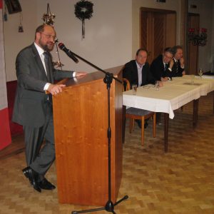 Kämpferisch: Martin Schulz setzte vor zahlreichen Gästen in Frotheim auf einen Linksruck in Europa.