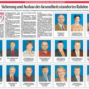 Ratskandidaten der SPD Rahden
