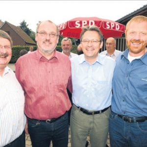 Zuversichtlich setzen Friedrich Schepsmeier, Ernst-Wilhelm Rahe, Achim Post und Dieter Gronert auf den politischen Wechsel auch in Rahden.