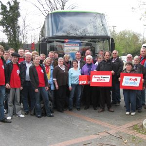 Die Minden-Lübbecker SPD Delegation in Düsseldorf.