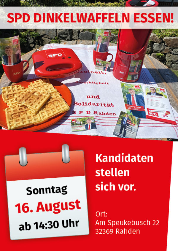 Einladung - Dinkelwaffeln essen mit Vorstellung der Kandidaten